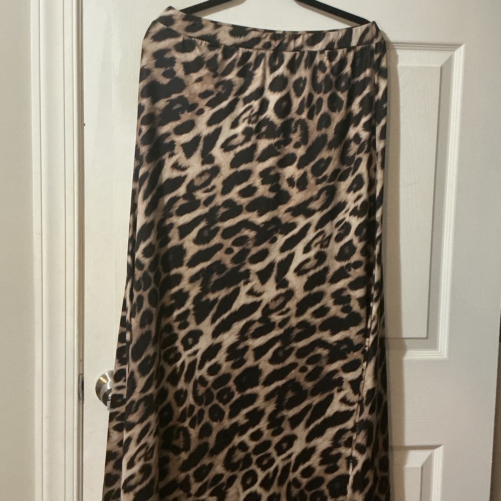 Leopard Print Maxi Skirt